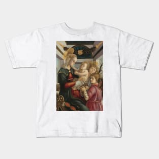 Madonna and Child with Angels by Sandro Botticelli Kids T-Shirt